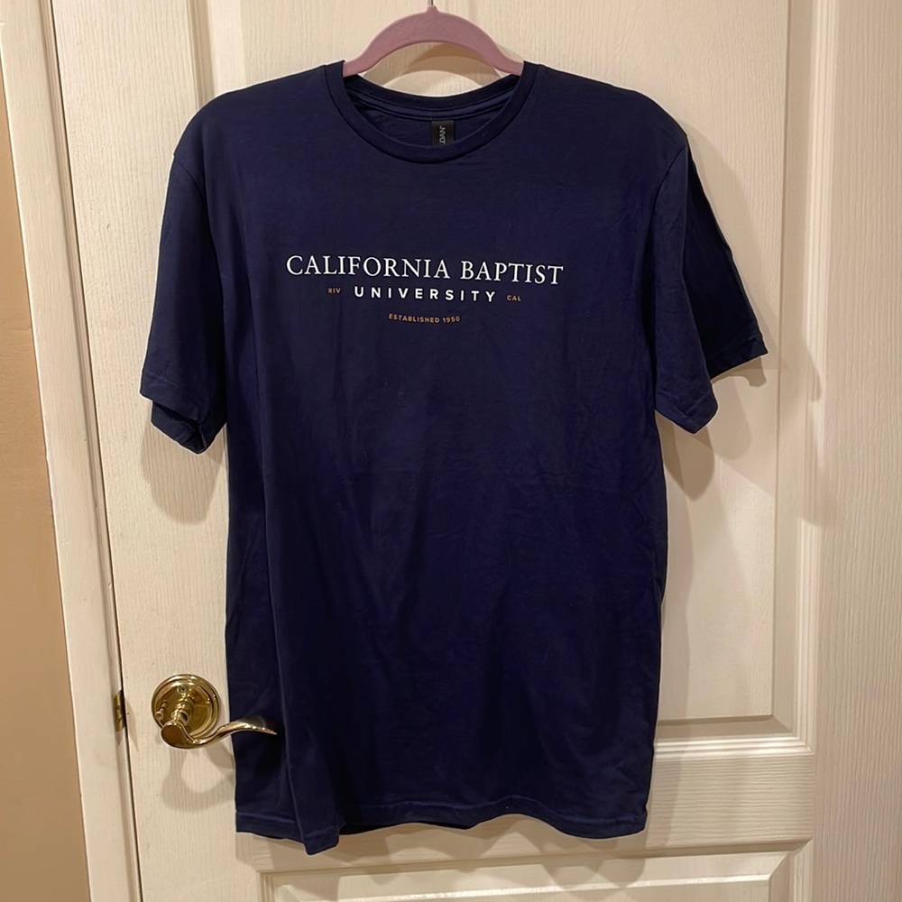 Navy Cal baptist University T-shirt